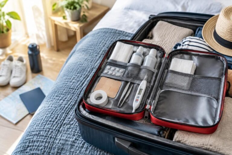 trousse à pharmacie de voyage : découvrez les essentiels souvent oubliés pour soigner les petits maux et partir l’esprit tranquille.